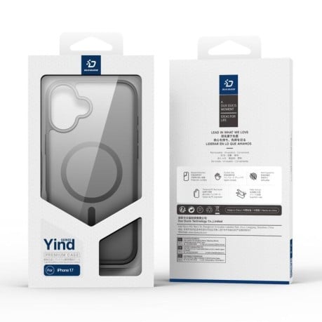 Чохол DUX DUCIS Yind Series із MagSafe гібрид на iPhone 17 - чорний