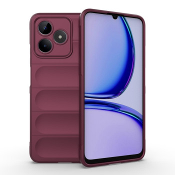 Силиконовый чехол Magic Flannel для Realme C53/C51 - винно-красный