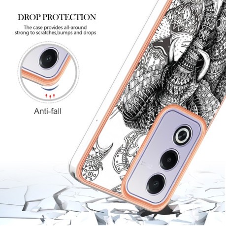 Протиударний чохол Electroplating IMD для OPPO A80 5G/A3 Pro Global - слон