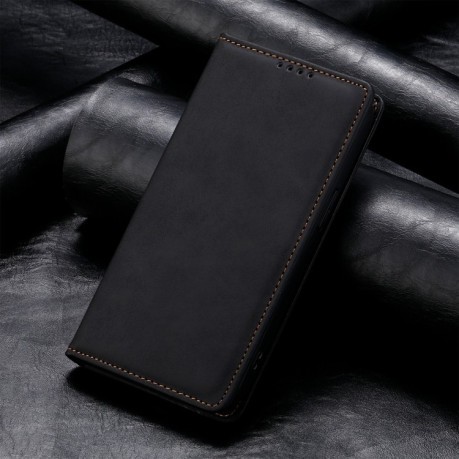 Чехол-книжка Business Solid Color с защитой от сканирования RFID на Samsung Galaxy A17 4G - черный