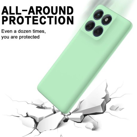 Силиконовый чехол Solid Color Liquid Silicone на Motorola Edge 60 Fusion - зеленый