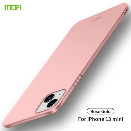Ультратонкий чехол MOFI Frosted на iPhone 13 mini - розовое золото