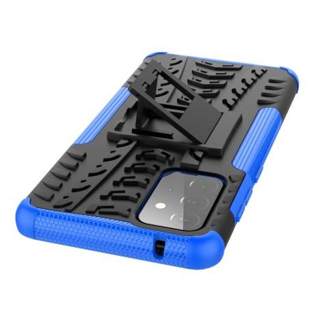 Противоударный чехол Tire Texture на Samsung Galaxy A72 - синий