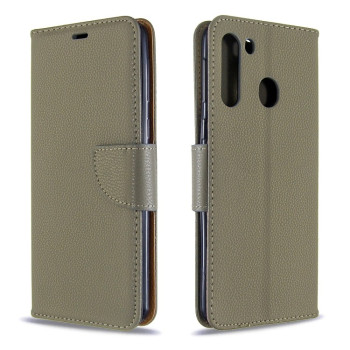 Чехол-книжка Texture Single на Samsung Galaxy A21- серый