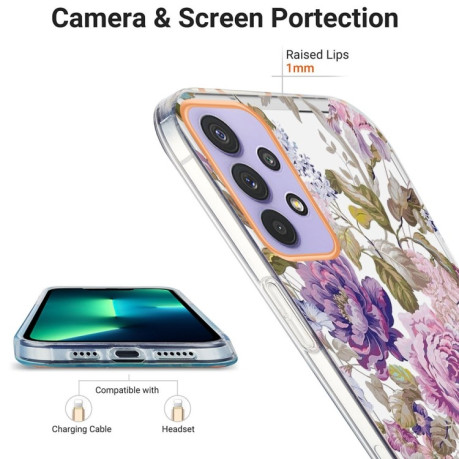 Протиударний чохол Ring IMD Flowers Samsung Galaxy A13 4G - Purple Peony