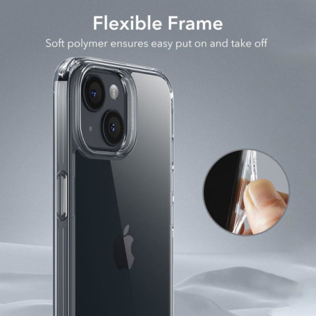 Скляний чохол ESR Ice Shield Series для iPhone 15 Plus - Clear