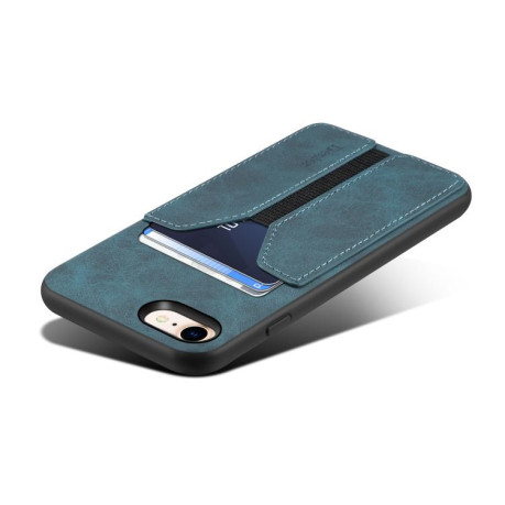 Противоударный чехол Denior D07 DV Elastic Card Slot для iPhone 16e - синий