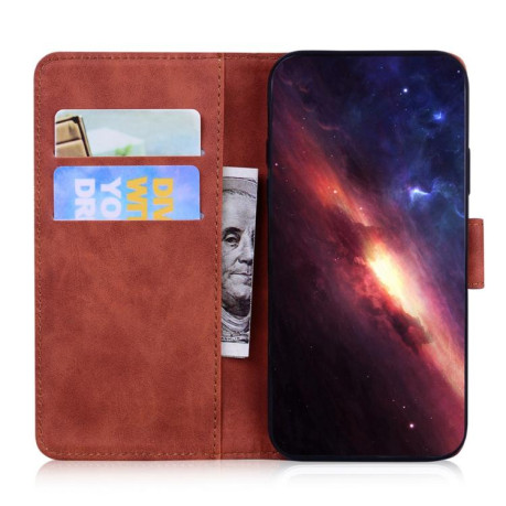 Чехол-книжка Tiger Embossing для Xiaomi Redmi Note 14 4G 164.84mm - коричневый