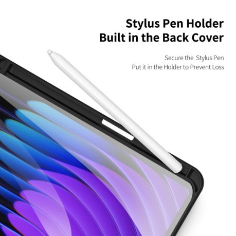 Противоударный чехол-книжка DUX DUCIS TOBY Series Antiskid Leather для Xiaomi Pad 7 / 7 Pro - черный