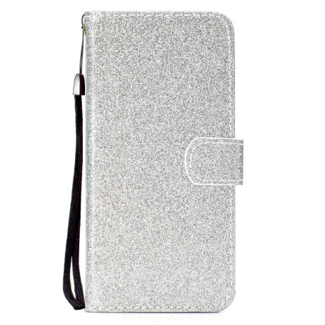 Чохол-книжка Glitter Powder на iPhone 12/12 Pro - сріблястий