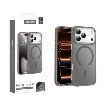 Чехол Xdcase с металлической рамкой камеры и функцией MagSafe для iPhone 17 Pro — серый