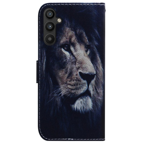 Чехол-книжка Coloured Drawing для Samsung Galaxy A34 5G - Lion
