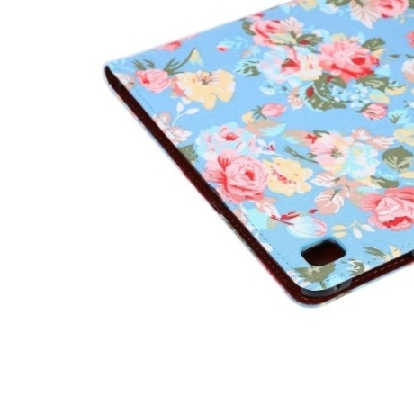 Кожаный Чехол Flowers Cloth синий для iPad Pro 9.7