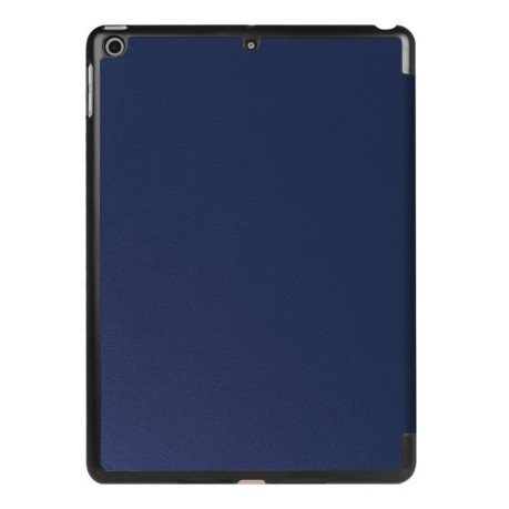 Чехол Custer Texture Three-folding Sleep/Wake-up на iPad 9/8/7 10.2 (2019/2020/2021) Темно-синий