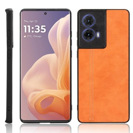 Ударозахисний чохол Sewing Cow Pattern для Motorola G85 5G/S50 Neo 5G - помаранчевий