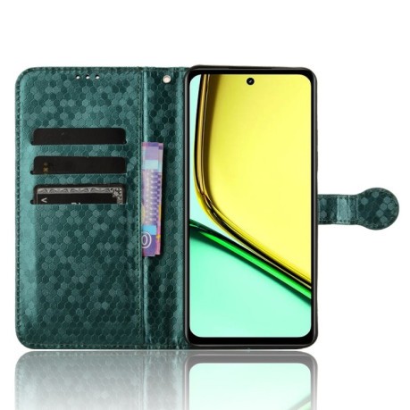 Чохол-книжка Honeycomb Dot для Realme C67 4G - зелений