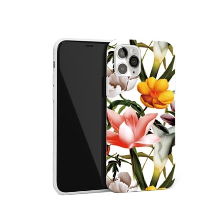 Протиударний чохол Glossy Flower Pattern на iPhone 12 / 12 Pro - жовтий