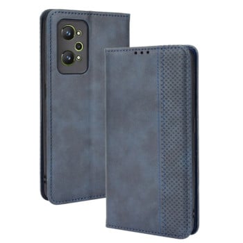 Чохол-книжка Magnetic Buckle Retro Crazy Horse Texture для   Realme GT Neo 3T/GT Neo2/GT2 - синій