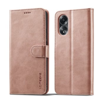Чехол книжка LC.IMEEKE Calf Texture на OPPO A78 4G - розовое золото