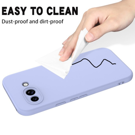 Силіконовий чохол Solid Color Liquid Silicone на Google Pixel 9a - фіолетовий