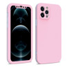 Противоударный чехол Dual-color для iPhone 11 Pro Max - розовый
