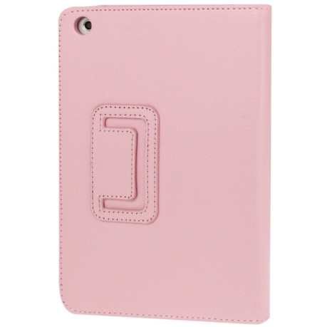 Чехол-книжка Litchi Texture 2-fold на iPad mini 1 / 2 / 3 - розовый