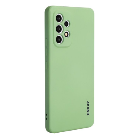 Противоударный чехол ENKAY Liquid Silicone для Samsung Galaxy A53 5G - светло-зеленый