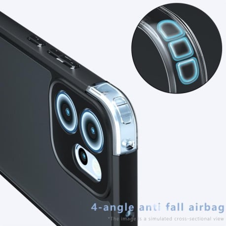 Противоударный чехол Armor Precise Hole гибрид на OPPO Reno14 F 5G - прозрачный