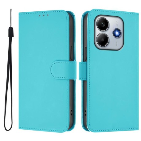 Чехол-книжка Skin Feel Solid Color Leather для Xiaomi Poco M7 Pro 5G - синий