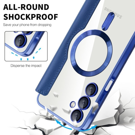 Чохол-книжка Shield MagSafe RFID Anti-theft Leather для Samsung Galaxy A16 5G - синій
