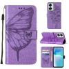 Чохол-книжка Embossed Butterfly для OnePlus Nord 2T 5G - фіолетовий