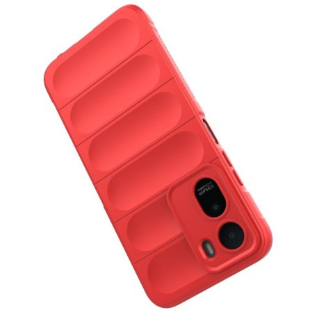 Силіконовий чохол Magic Flannel на Xiaomi Redmi A7 Pro 4G/5G 171mm/Poco C85x 5G — червоний