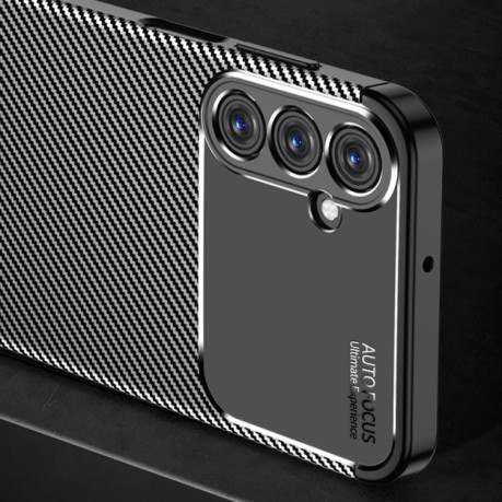 Ударозащитный чехол HMC Carbon Fiber Texture на Samsung Galaxy A15 - черный