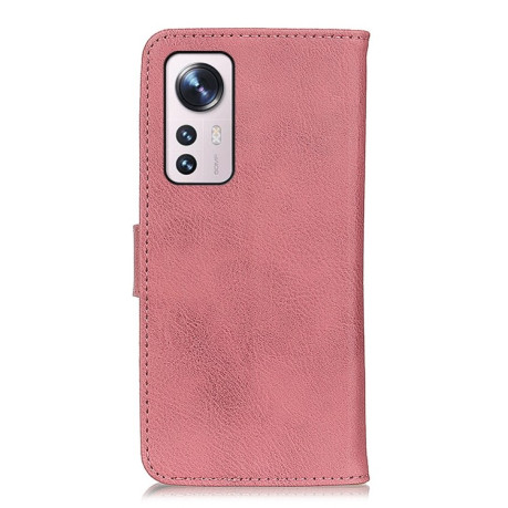Чохол-книжка KHAZNEH Cowhide Texture на Xiaomi Mi 12/12X - рожевий