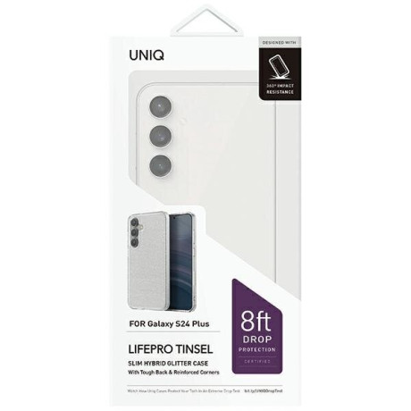 Оригинальный чехол UNIQ LifePro Xtreme на Samsung Galaxy S24+Plus  - transparent glossy/tinsel lucent