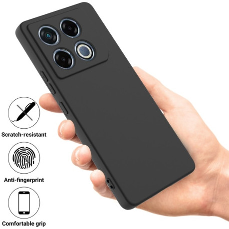 Силіконовий чохол Solid Color Liquid Silicone на Infinix GT 20 Pro - чорний