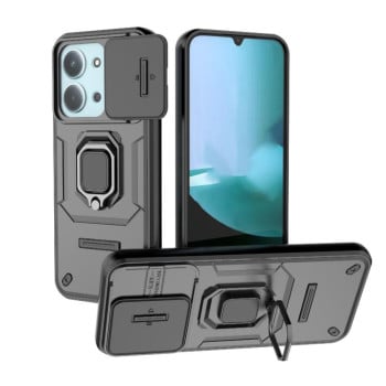 Противоударный чехол Sliding Camshield на Xiaomi Redmi 15C 5G / 4G EU 173mm - черный