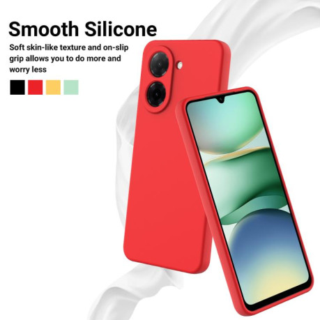 Силиконовый чехол Solid Color Liquid Silicone на Redmi A5 4G 171.7mm / Poco C71 - красный