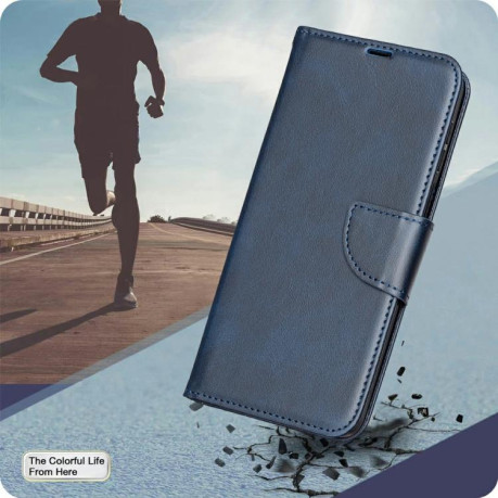 Чехол-книжка Lambskin Texture Pure Color на Xiaomi Redmi 15C 5G/4G EU 173mm/Poco C85 5G - синий