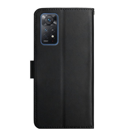 Шкіряний чохол-книжка Genuine Leather Fingerprint-proof Xiaomi Redmi Note 12 Pro 4G/11 Pro Global(4G/5G)/11E Pro - чорний