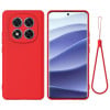 Силиконовый чехол Solid Color Liquid Silicone на Xiaomi Redmi Note 14 Pro 4G - красный