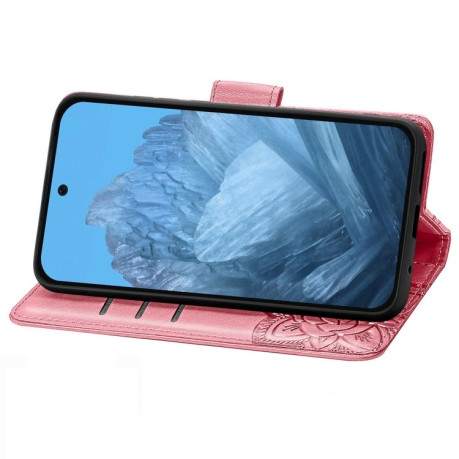 Чехол-книжка Butterfly Love Flower Embossed для Google Pixel 9 - розовый