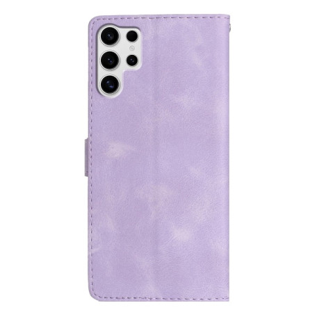 Чохол-книжка Flower Butterfly Embossing  для Samsung Galaxy S25 Ultra 5G - фіолетовий