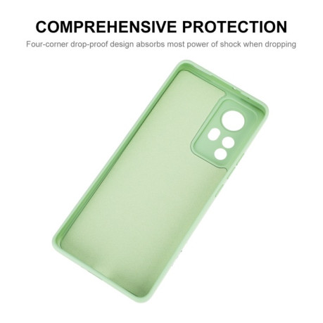 Противоударный чехол ENKAY Liquid Silicone для Xiaomi 12 Pro / 12S Pro - зеленый