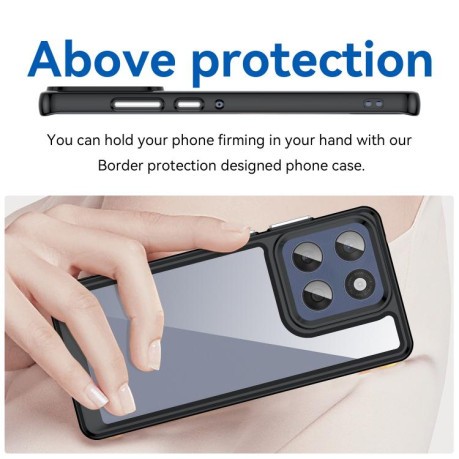 Протиударний чохол Colorful Acrylic Series на Motorola Edge 60 Fusion - чорний