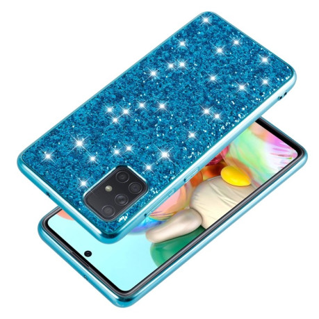 Ударозахисний чохол Glittery Powder на Samsung Galaxy A51-синій