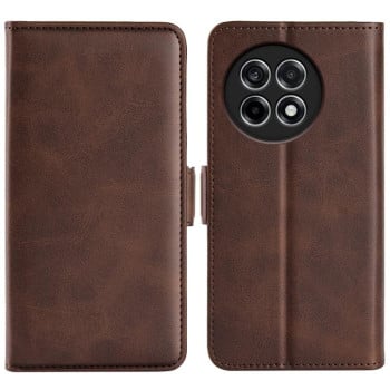 Чехол-книжка с двусторонней магнитной застёжкой на OnePlus 13R/Ace 5/Ace 5 Pro - коричневый