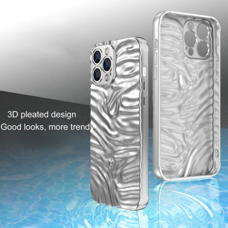 Противоударный чехол Wave Electroplating для iPhone 14 Pro Max - серебристый
