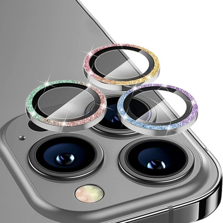 Захисне скло на камеру для ENKAY Glitter для iPhone 14 Pro/14 Pro Max - різнокольорове