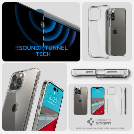 Оригинальный чехол Spigen Ultra Hybrid для iPhone 14 Pro Max - Crystal Clear